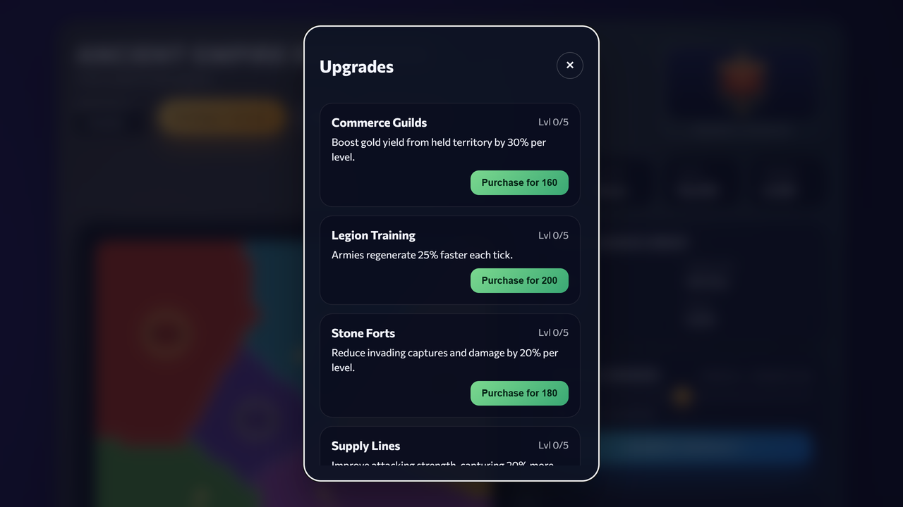 The upgrade economy and the War College simulator.