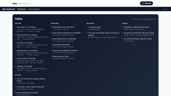 eBay Seller Dashboard