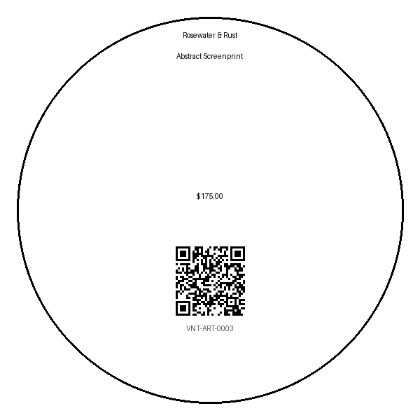 Label for Abstract Screenprint
