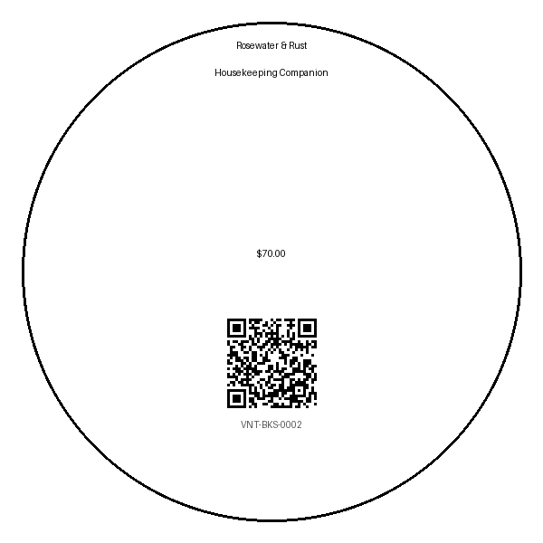 Label for Housekeeping Companion