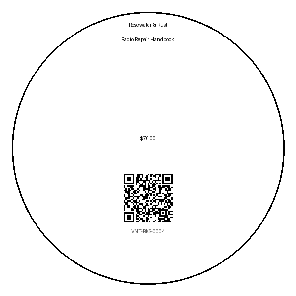 Label for Radio Repair Handbook