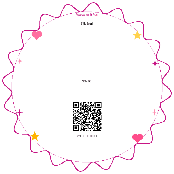 Label for Silk Scarf