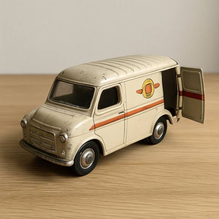 Hand-Tied Die-Cast Delivery Van